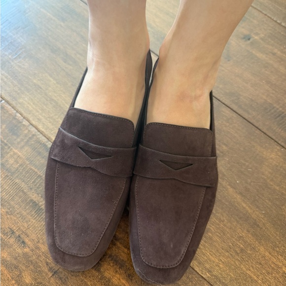 Le Monde Beryl Soft Suede Penny Loafers - Picture 6 of 8